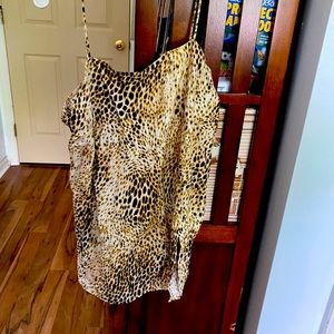 Princess Polly Motel cheetah print dress with slit size XL but fits M/L